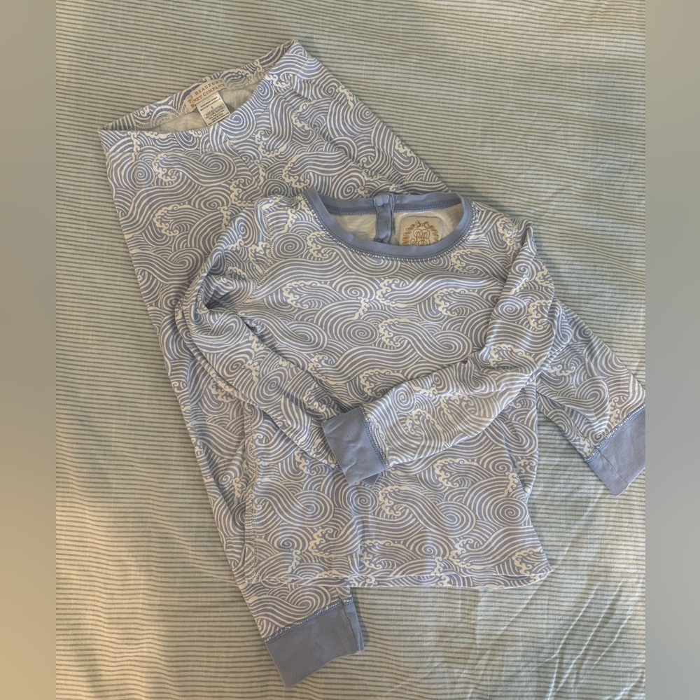 TBBC Wave-Print Kids Pajama Set - Organic Cotton